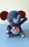 Adorable Elephant Amigurumi Pattern step 4 - final assembly and finishing
