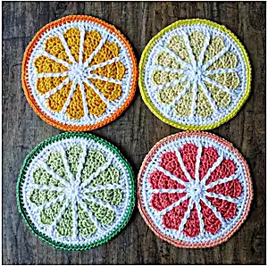 Citrus Slice Coasters Pattern