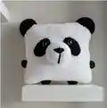Adorable Panda Pillow Crochet Pattern step 1 - construction progress