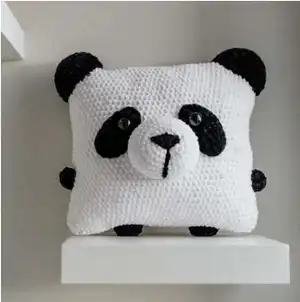 Adorable Panda Pillow Crochet Pattern