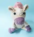Neon the Horse Amigurumi Pattern step 3 - details and accessories