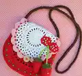Strawberry Purse Crochet Pattern step 4 - final assembly and finishing