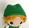 Link from Zelda Crochet Amigurumi Pattern step 3 - details and accessories