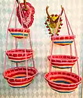 Colorful Three-Tier Hanging Basket Pattern step 1 - construction progress