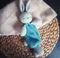 Bunny Lovey Crochet Amigurumi Pattern step 1 - construction progress