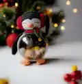 Christmas Penguin Amigurumi Pattern step 3 - details and accessories