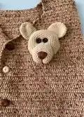 Adorable Bear Lovey Crochet Pattern step 2 - assembly progress