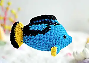 Blue Tang Fish Amigurumi Pattern