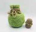 Magic Potion Bottle Crochet Pattern step 1 - construction progress