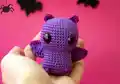 Baby Bat Amigurumi Pattern step 1 - construction progress
