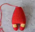 Iron Man Amigurumi Pattern step 2 - assembly progress