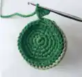 Mini Turtle Amigurumi Pattern step 2 - assembly progress