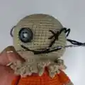 Trick or Treat Sam Amigurumi Pattern step 4 - final assembly and finishing