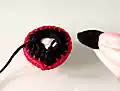 Ladybug Keychain Amigurumi Pattern step 3 - details and accessories