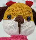Fancy Dog Amigurumi Pattern step 3 - details and accessories