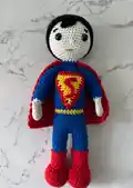 Superman Superhero Amigurumi Pattern step 1 - construction progress