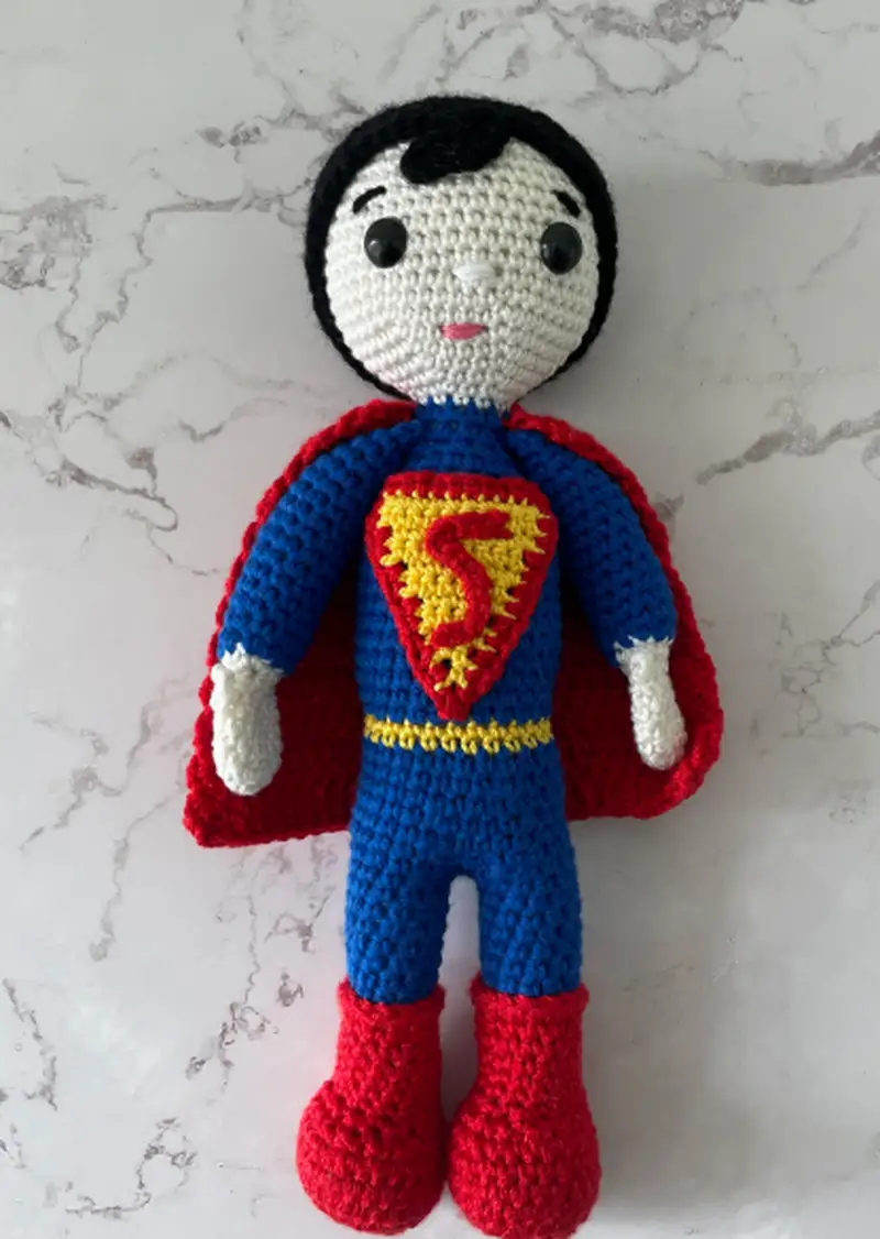 Premium crochet pattern: Superman Superhero Amigurumi Pattern - Intermediate level tutorial with complete instructions
