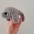 Chubby Manatee Friend Amigurumi Pattern step 2 - assembly progress