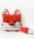 Adorable Fox Pillow Crochet Pattern step 1 - construction progress