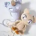 Mini Meowth Pokemon Amigurumi Pattern step 2 - assembly progress