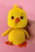 Cute Chick Amigurumi Pattern step 2 - assembly progress