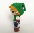 Link from Zelda Crochet Amigurumi Pattern step 4 - final assembly and finishing