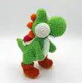 Adorable Yoshi Amigurumi Pattern step 3 - details and accessories