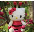 Spring Kitty Hello Kitty Amigurumi Pattern step 3 - details and accessories