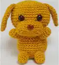 Adorable Puppy Dog Friend Amigurumi Pattern step 1 - construction progress