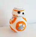 BB-8 Droid Amigurumi Pattern step 2 - assembly progress
