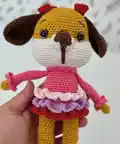 Fancy Dog Amigurumi Pattern step 4 - final assembly and finishing