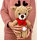 Adorable Deer Amigurumi Pattern step 1 - construction progress