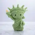 Lady Liberty Amigurumi Pattern step 1 - construction progress