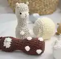 Bowling Llama Amigurumi Pattern step 1 - construction progress