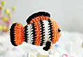 Clownfish Nemo Amigurumi Pattern step 1 - construction progress