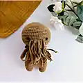 Baby Cthulhu Amigurumi Pattern step 1 - construction progress