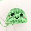 Colourful Mini Dino Amigurumi Pattern step 2 - assembly progress