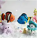 Blue Tang Fish Amigurumi Pattern step 4 - final assembly and finishing