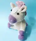 Neon the Horse Amigurumi Pattern step 1 - construction progress