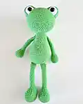 Frog Prince Amigurumi Pattern step 3 - details and accessories