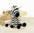 Xander The Zebra Amigurumi Pattern step 1 - construction progress