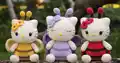 Spring Kitty Hello Kitty Amigurumi Pattern step 2 - assembly progress