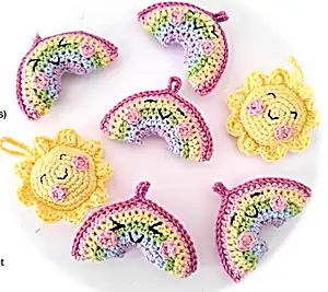 Sun & Rainbow Key Chains Pattern