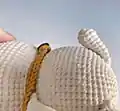 Lucky Cat Amigurumi Pattern step 4 - final assembly and finishing
