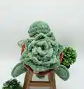 Succulent Turtle Amigurumi Pattern step 2 - assembly progress
