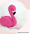 Florence the Flamingo Amigurumi Pattern step 1 - construction progress