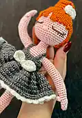 Graceful Ballerina Amigurumi Pattern step 4 - final assembly and finishing
