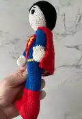 Superman Superhero Amigurumi Pattern step 3 - details and accessories