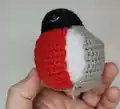 Adorable Bullfinch Bird Amigurumi Pattern step 4 - final assembly and finishing