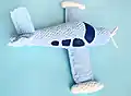 Plush Bonanza Beechcraft V-tail Crochet Pattern step 1 - construction progress